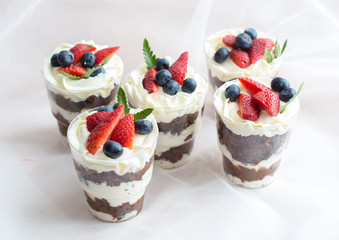 cake with fresh berries