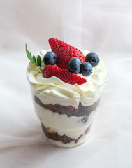 dessert with fresh berries