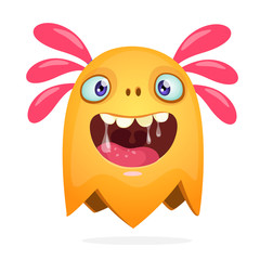 Funny cartoon monster. Vector Halloween illustration