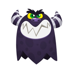 Funny cartoon monster. Vector Halloween illustration