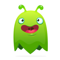 Funny cartoon monster. Vector Halloween illustration