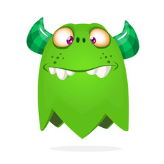 Obraz premium Funny cartoon monster. Vector Halloween illustration