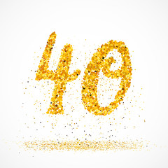 40 made with little glitter gold circles