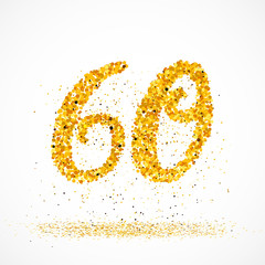 400 made with little glitter gold circles