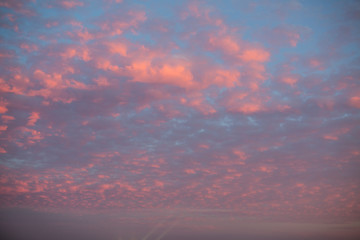 Bright shiny evening sky