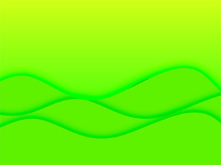 Paper cut background. Abstract realistic paper decoration for design textured with cardboard wavy green layers. 3d Relief. Carving art. Vector illustration. Cover layout design template.