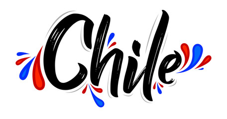 Obraz premium Chile Patriotic Banner design Chilean flag colors vector illustration