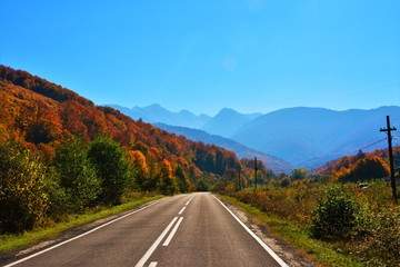 Fagaras mountains seen from a distance