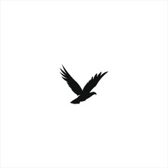 Fototapeta premium Black Eagle logo design silhouette