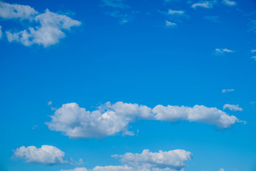 Clouds near sunset before rain blue sky