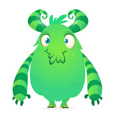 Funny cartoon monster. Vector illustration