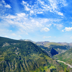 Obraz premium Beautiful mountain landscape and sky.