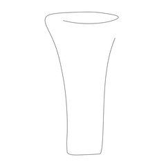 Vase one line drawing, vector illustration 