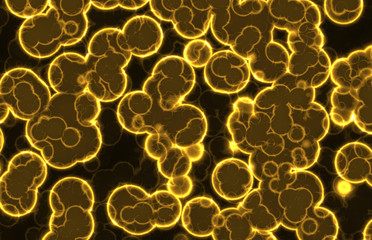 shinning glow abstract cells 