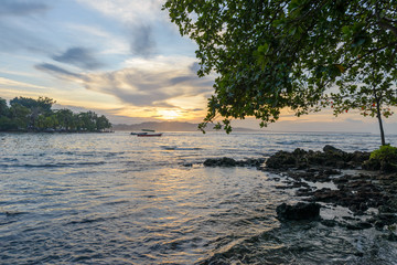 Sunset at Puerto Viejo beach, Costa Rica