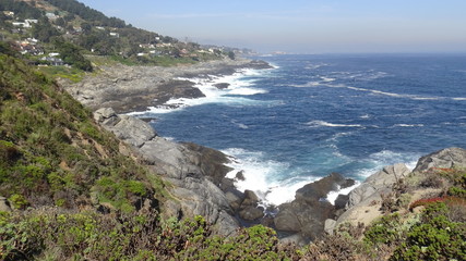 Fototapeta na wymiar landscape of rocky beach and ocean view