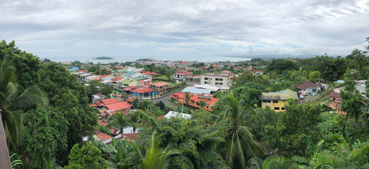 Panoramic view of Limon city in Costa Rica