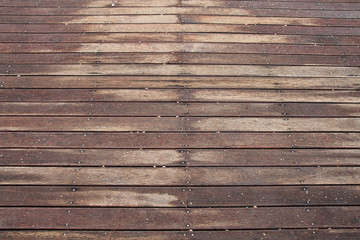Detail on the old wooden bridge