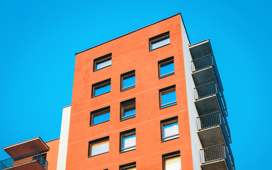 EU Fragment of Modern luxury residential apartment house