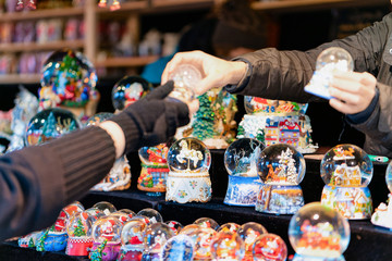Christmas souvenirs at Christmas market on Alexanderplatz