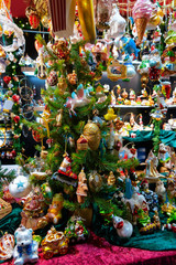 Glass Christmas tree decorations Christmas market Germany