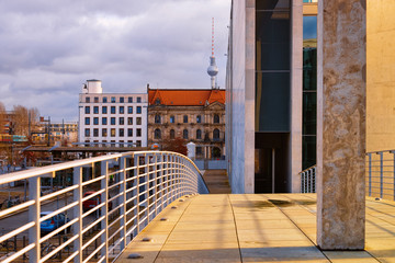 Bridge at Deutscher Reichstag building in Berlin