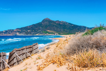 Obraz premium Beach at the Mediterranean sea in Buggerru province