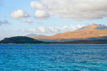 Mediterranean sea on Capriccioli Beach of