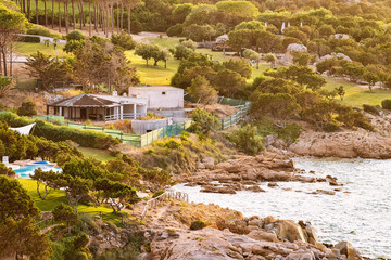 Landscape and scenery at Baja Sardinia luxury resort Costa Smeralda