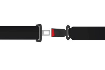 Car safety belt. vector illustration