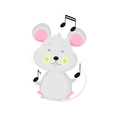 Animal symbol of 2020. Vector illustration