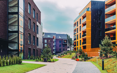European Modern residential buildings quarter
