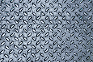 Grunge Diamond Metal Background. Metal background texture. Diamond plate. Top view.