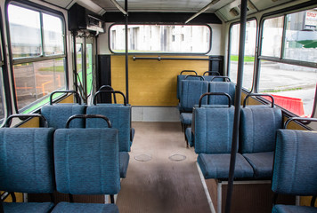 Salon of a rare Russian bus of the late 90s