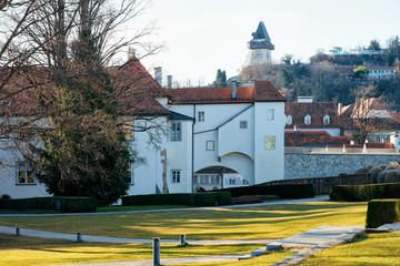 Burggarten and Grazer Burg castle complex in Old city Graz © Roman Babakin
