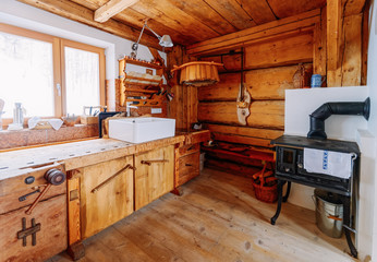 Modern design of Home wooden Kitchen Interior oven sink