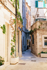 Fototapeta na wymiar Street in Old city of Split on Adriatic Coast Dalmatia