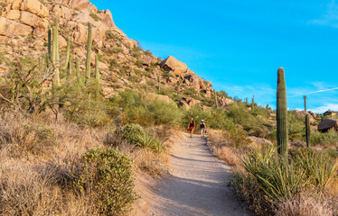 People Hiking On Pinnacle Peak Trail Scottsdale