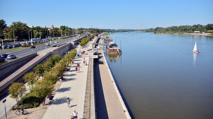 The promenade at the bank of river