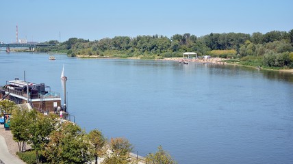 Obraz premium The promenade at the bank of river