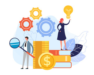 Online web education concept. Vector flat cartoon graphic design isolated illustration