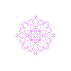 Template of Mandala Circular Pattern For Coloring Book, Decorative Ornament, Henna Motif, Floral Flower Sign Symbol,  Islam, Arabic, Asian, Turkish, Pakistan, Chinese, Moroccan, Ottoman Motif