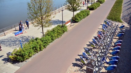 Fototapeta premium The promenade at the bank of river