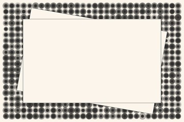 Gray-Themed Grid with Descending Stacked Circles and Note Card