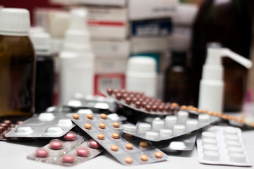 Bottles and pills collection 