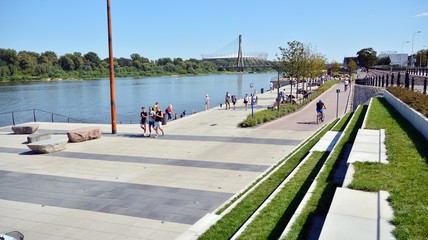 The promenade at the bank of river