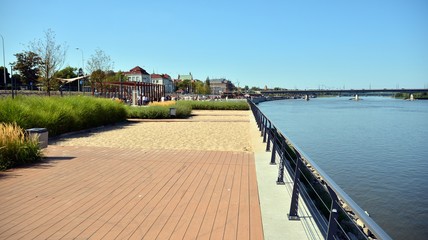 The promenade at the bank of river
