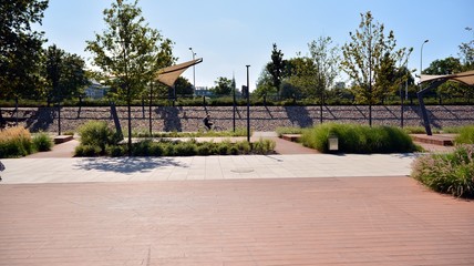 The promenade at the bank of river