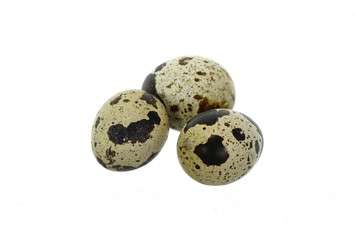 Fototapeta premium Quail eggs isolated on white background.