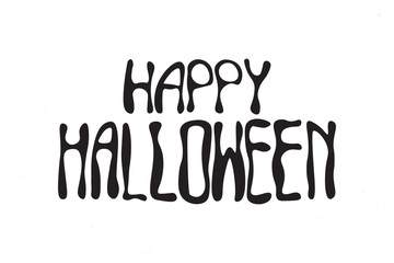 Happy Halloween vector illustration for card/invitation/poster/banner/ad/label for halloween products and accessories. Halloween lettering template or background. Halloween typography poster. EPS 10